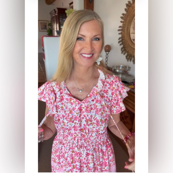 NWT Floral Pink Multi Dress-S - Picture 11 of 17